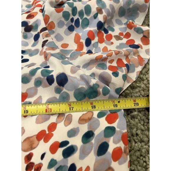 RETRO BOHO MAEVE ANTHROPOLOGIE WATERCOLOR POLKADOT FLUTTER SLEEVE DRESS SIZE S - Picture 5 of 7